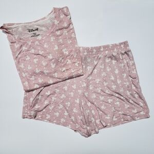 Disney Mickey ears pink pajama set size medium